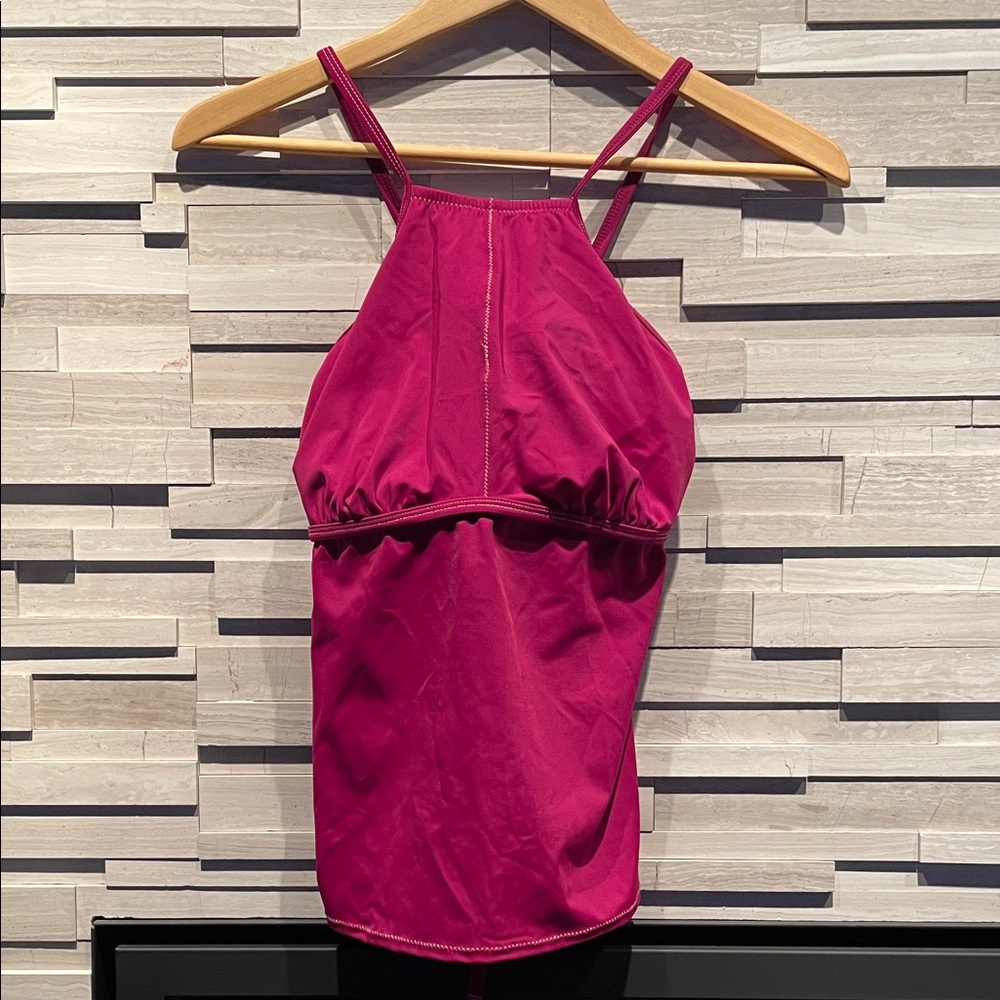 Title Nine Swim Tankini Halter Women's Pink Halter Top- Size Large